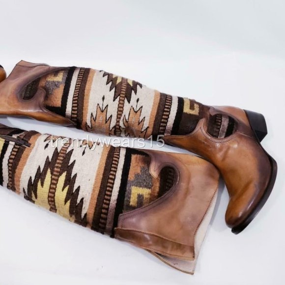 LAST PAIR! FREEBIRD BY STEVEN SUN COGNAC BOOTS - Picture 6 of 8